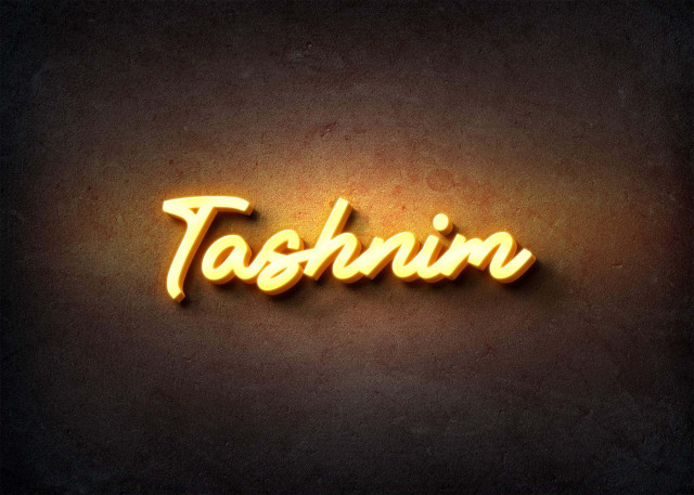 Free photo of Glow Name Profile Picture for Tashnim