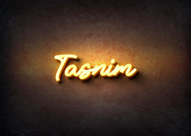 Free photo of Glow Name Profile Picture for Tasnim