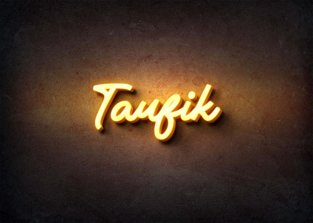 Free photo of Glow Name Profile Picture for Taufik