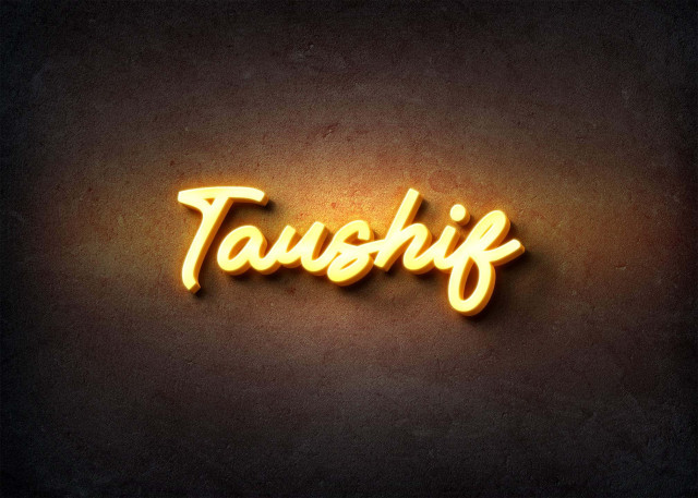 Free photo of Glow Name Profile Picture for Taushif