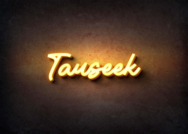 Free photo of Glow Name Profile Picture for Tauseek