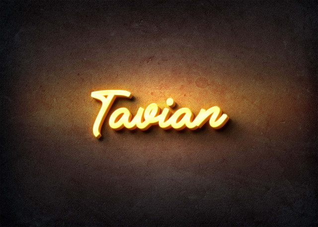 Free photo of Glow Name Profile Picture for Tavian