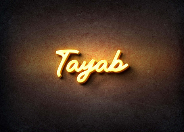 Free photo of Glow Name Profile Picture for Tayab