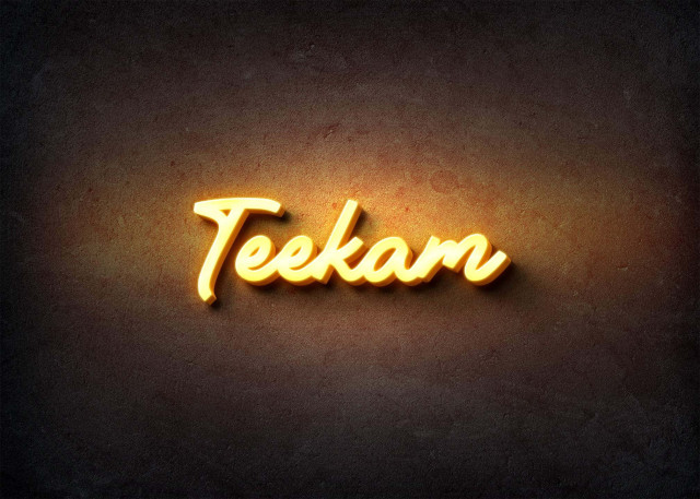 Free photo of Glow Name Profile Picture for Teekam