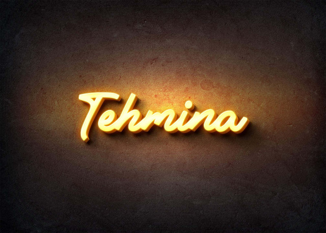 Free photo of Glow Name Profile Picture for Tehmina