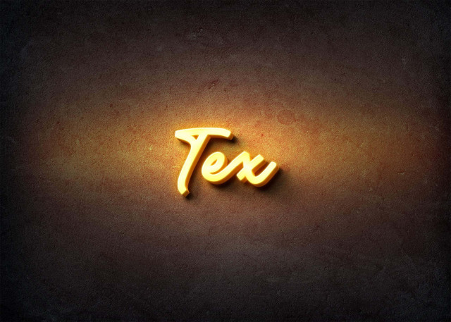 Free photo of Glow Name Profile Picture for Tex