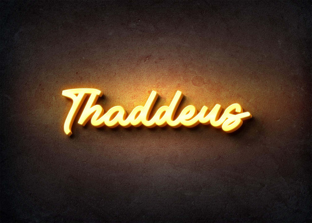Free photo of Glow Name Profile Picture for Thaddeus