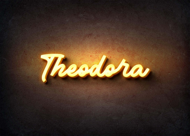 Free photo of Glow Name Profile Picture for Theodora