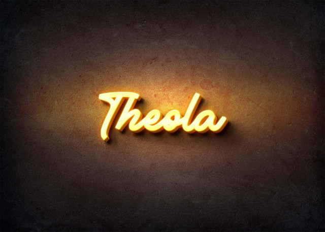 Free photo of Glow Name Profile Picture for Theola