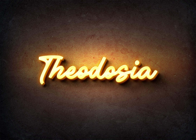 Free photo of Glow Name Profile Picture for Theodosia