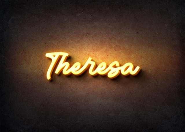 Free photo of Glow Name Profile Picture for Theresa