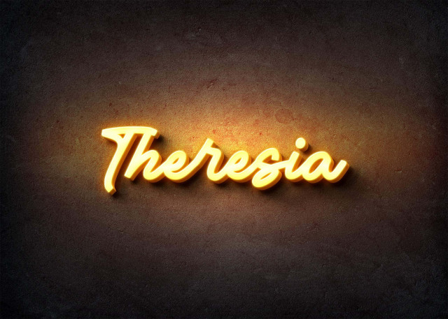 Free photo of Glow Name Profile Picture for Theresia