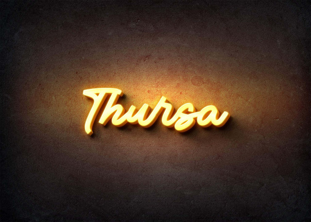 Free photo of Glow Name Profile Picture for Thursa