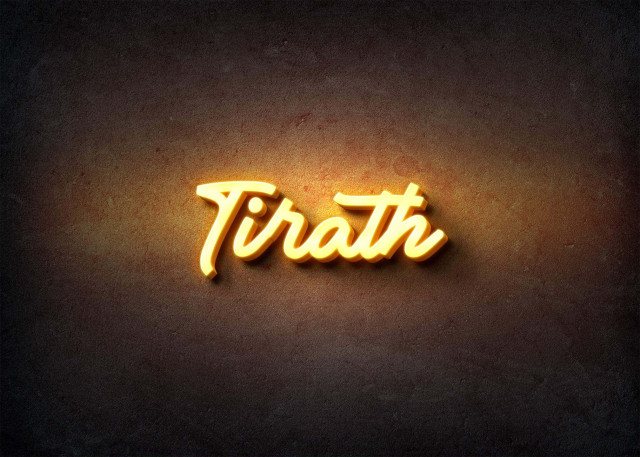 Free photo of Glow Name Profile Picture for Tirath