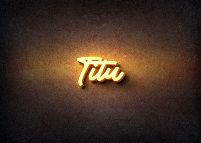 Free photo of Glow Name Profile Picture for Titu