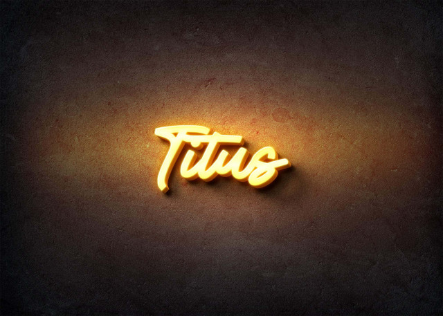 Free photo of Glow Name Profile Picture for Titus