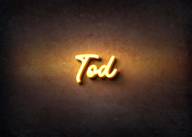 Free photo of Glow Name Profile Picture for Tod