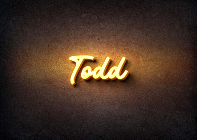 Free photo of Glow Name Profile Picture for Todd