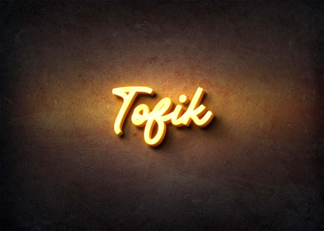 Free photo of Glow Name Profile Picture for Tofik