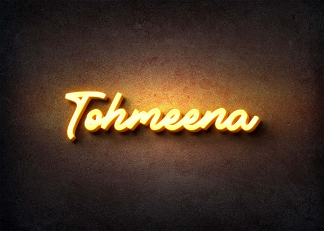 Free photo of Glow Name Profile Picture for Tohmeena