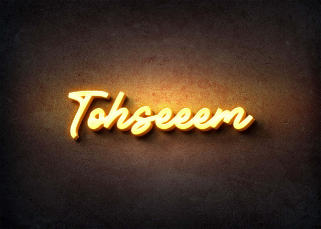 Free photo of Glow Name Profile Picture for Tohseeem
