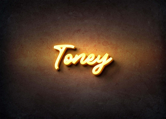 Free photo of Glow Name Profile Picture for Toney