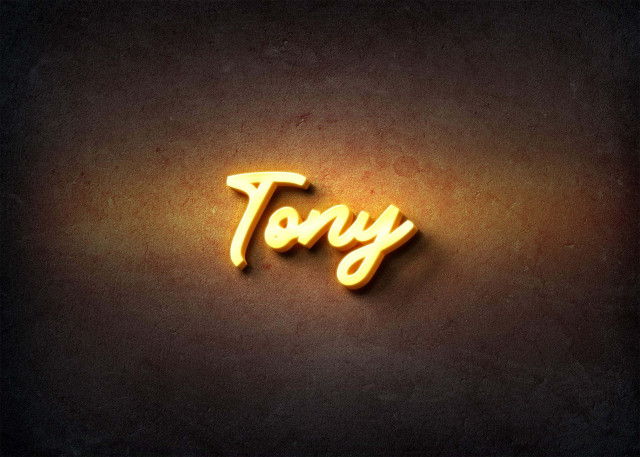 Free photo of Glow Name Profile Picture for Tony