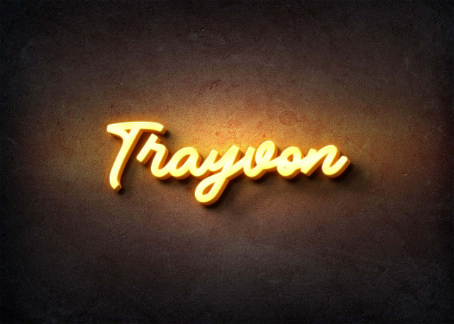 Free photo of Glow Name Profile Picture for Trayvon