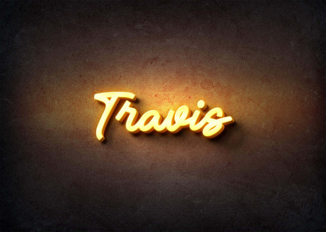 Free photo of Glow Name Profile Picture for Travis