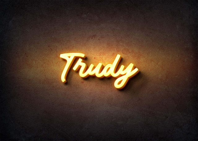 Free photo of Glow Name Profile Picture for Trudy