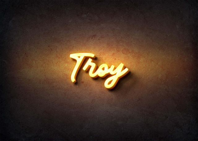 Free photo of Glow Name Profile Picture for Troy