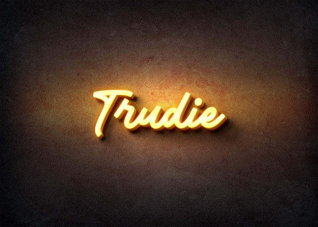 Free photo of Glow Name Profile Picture for Trudie