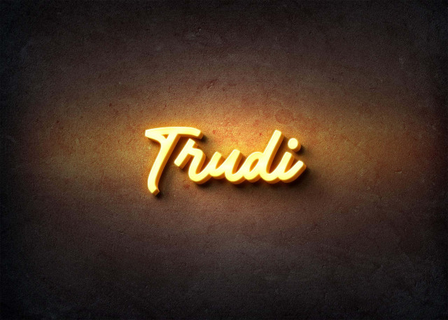 Free photo of Glow Name Profile Picture for Trudi