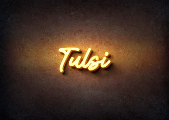 Free photo of Glow Name Profile Picture for Tulsi