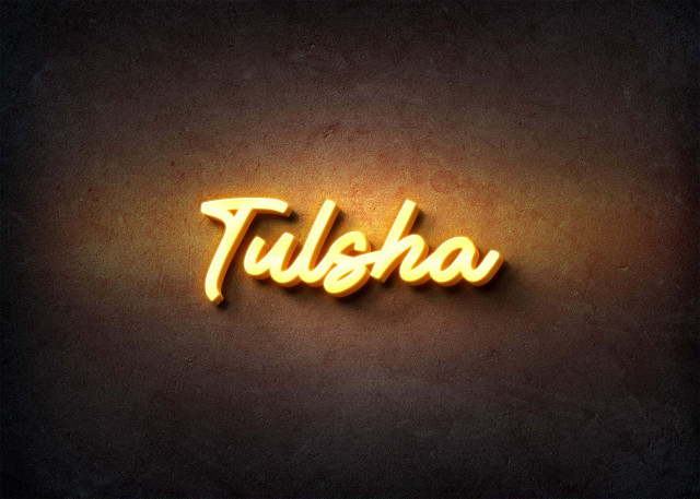 Free photo of Glow Name Profile Picture for Tulsha