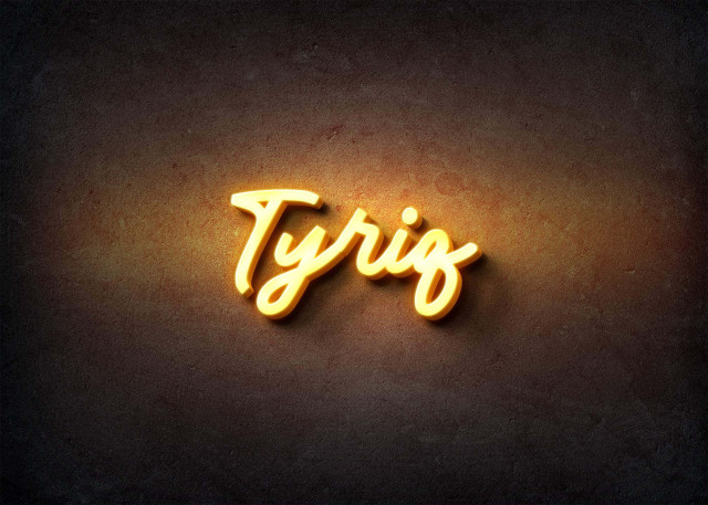 Free photo of Glow Name Profile Picture for Tyriq