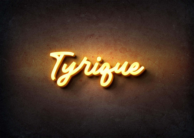 Free photo of Glow Name Profile Picture for Tyrique