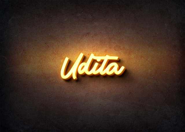 Free photo of Glow Name Profile Picture for Udita