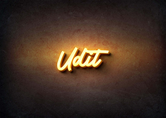 Free photo of Glow Name Profile Picture for Udit