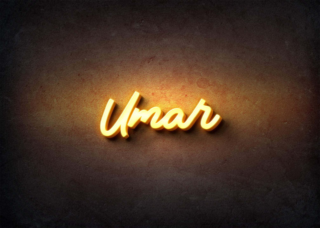 Free photo of Glow Name Profile Picture for Umar