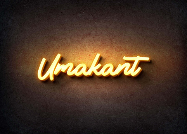 Free photo of Glow Name Profile Picture for Umakant