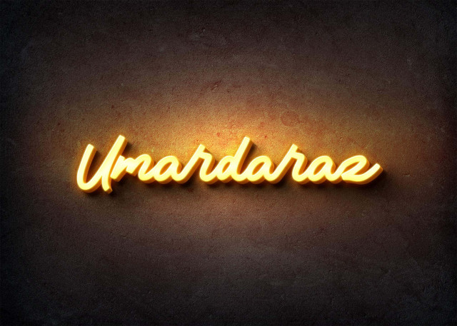 Free photo of Glow Name Profile Picture for Umardaraz