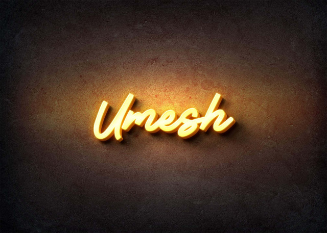 Free photo of Glow Name Profile Picture for Umesh