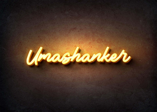 Free photo of Glow Name Profile Picture for Umashanker