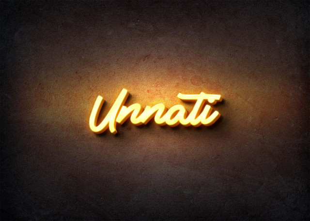 Free photo of Glow Name Profile Picture for Unnati