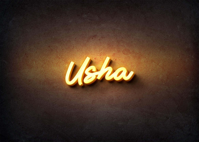 Free photo of Glow Name Profile Picture for Usha