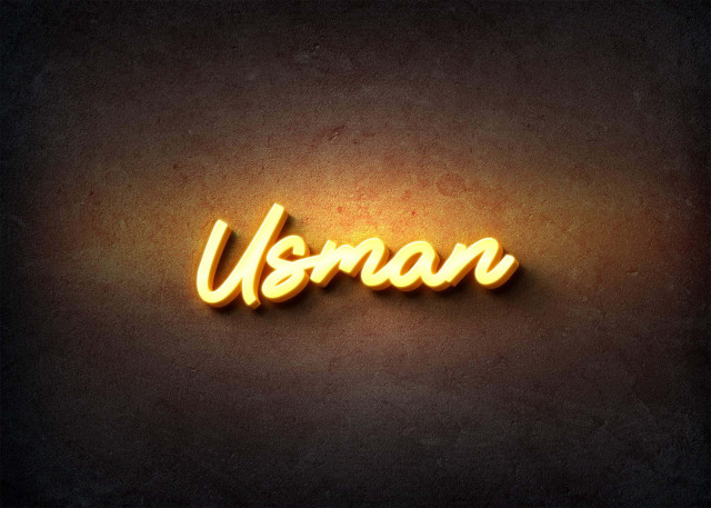 Free photo of Glow Name Profile Picture for Usman