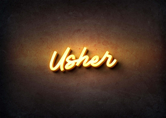 Free photo of Glow Name Profile Picture for Usher