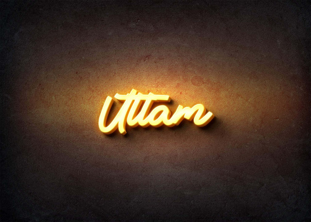 Free photo of Glow Name Profile Picture for Uttam