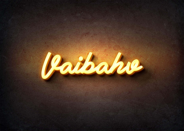 Free photo of Glow Name Profile Picture for Vaibahv